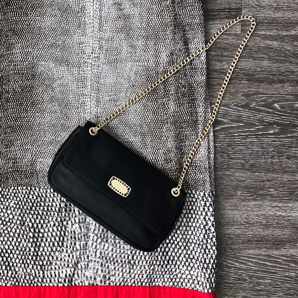 NEW MICHAEL KORS Black Leather Evening Bag - Picture 5 of 8